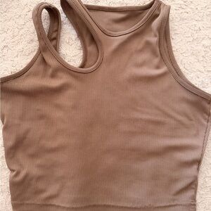 Ribbed Tan Women's Tank Top